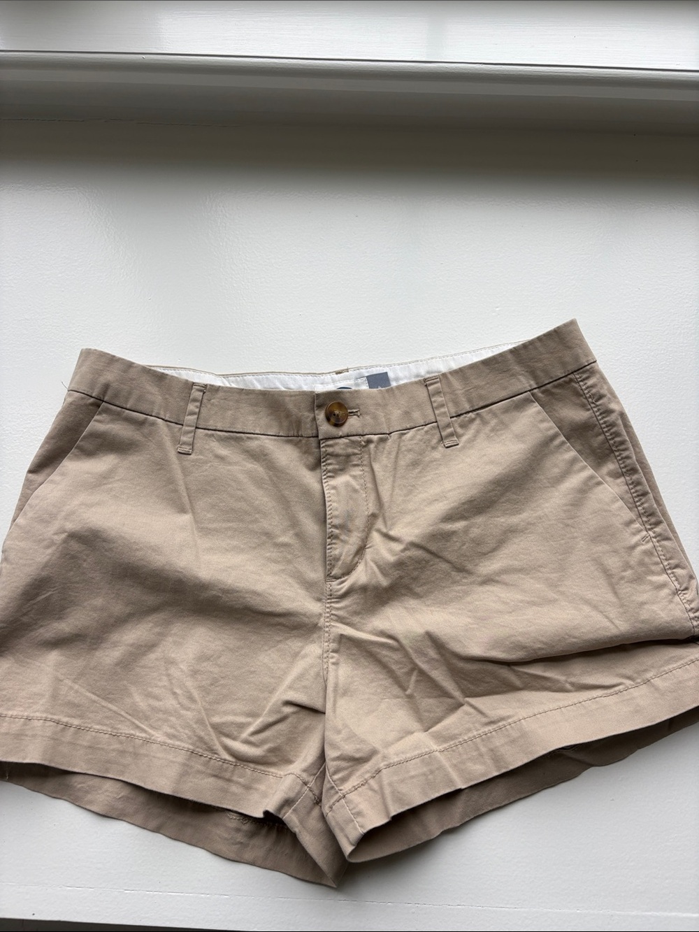 Old Navy Beige High-Rise Chino Bermuda Shorts